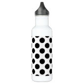 Bouteille D'eau Pois, Motif Polka Dot, noir et blanc (Gauche)