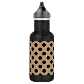 Bouteille D'eau Pois noirs sur beige (Droite)