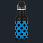 Bouteille D'eau Pois noirs sur bleu ciel<br><div class="desc">Pois noirs sur bleu ciel</div>