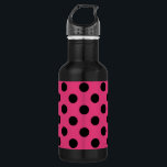 Bouteille D'eau Pois noirs sur fuchsia<br><div class="desc">Pois noirs sur fuchsia</div>