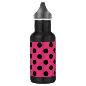 Bouteille D'eau Pois noirs sur fuchsia (Gauche)