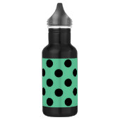 Bouteille D'eau Pois noirs sur vert menthe (Gauche)