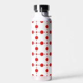 Bouteille D'eau Pois rouges, Motif à points polka, points, pointil (Gauche)