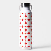 Bouteille D'eau Pois rouges, Motif à points polka, points, pointil (Avant)