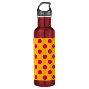 Bouteille D'eau Pois rouges sur jaune