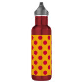 Bouteille D'eau Pois rouges sur jaune (Droite)