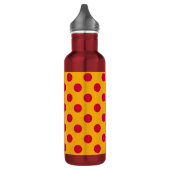 Bouteille D'eau Pois rouges sur jaune (Gauche)