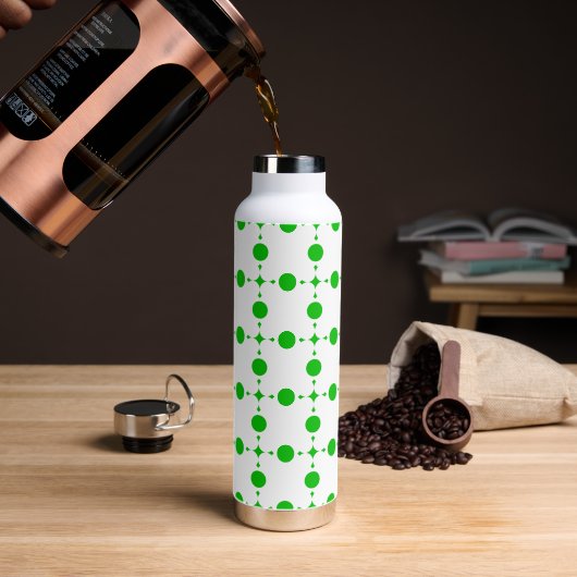 Bouteille D'eau Pois verts, Motif à points Polka, points, pointill (Gym)