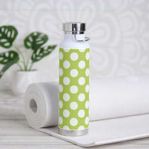 Bouteille D'eau Pois verts, Motif à points Polka, points, pointill