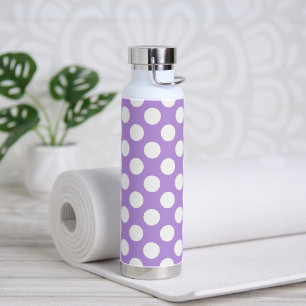 Bouteille D'eau Pois violets, Motif à points Polka, points, pointi