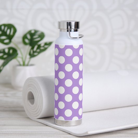 Bouteille D'eau Pois violets, Motif à points Polka, points, pointi (Yoga)