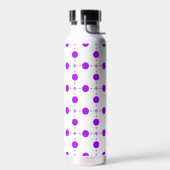 Bouteille D'eau Pois violets, Motif à points Polka, points, pointi (Gauche)