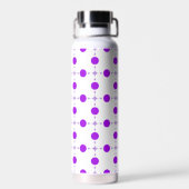 Bouteille D'eau Pois violets, Motif à points Polka, points, pointi (Arrière)