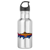 Bouteille D'eau Poisson Arizona Drapeau truite (Devant)