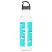 Bouteille D'eau Poisson bleu turquoise (Dos)