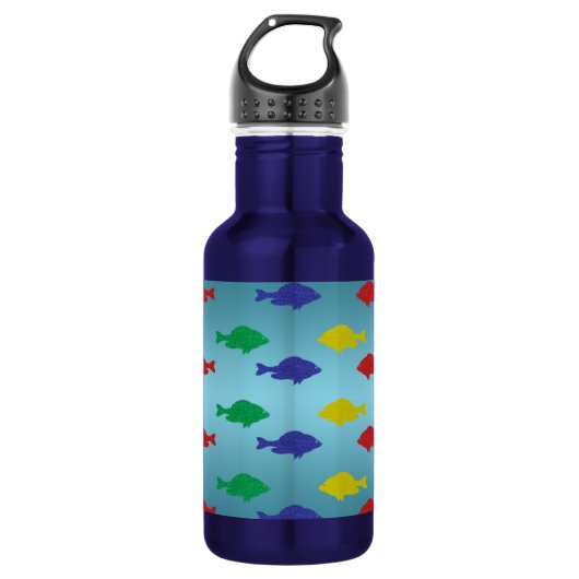 Bouteille D'eau Poisson de Parties scintillant coloré (Devant)