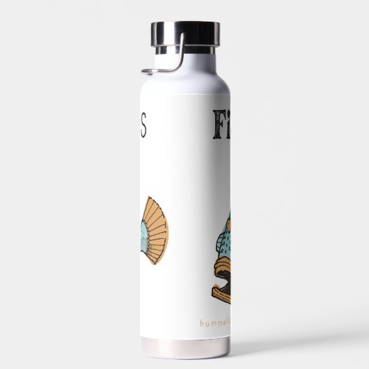 Bouteille d'eau "Poisson et chips, blague papa ult (Plage)