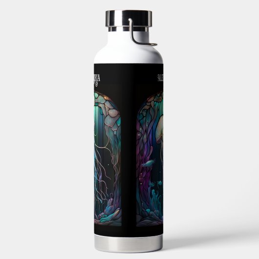 Bouteille D'eau Poisson ornée de verre (Droite)