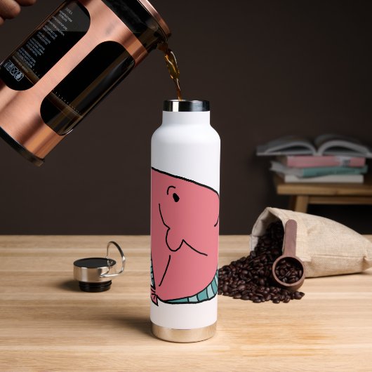 Bouteille D'eau Poisson rose et vert (Gym)