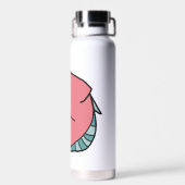 Bouteille D'eau Poisson rose et vert (Arrière)