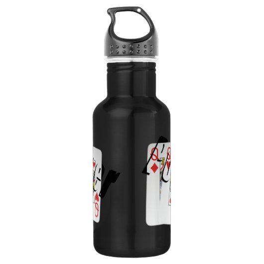 Bouteille D'eau Poker, Logo, Queens, (Dos)