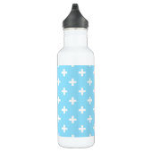 Bouteille D'eau Polka blanche croise sur bleu bébé (Droite)