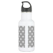 Bouteille D'eau Polka blanche croise sur gris (Dos)