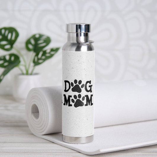 Bouteille D'eau Polka Dot DOG MOM Pawprints (Yoga)