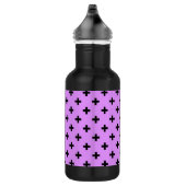Bouteille D'eau Polka noire croise sur lilas (Droite)