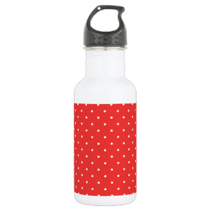 Bouteille D'eau Polka point rouge blanc arrière - plan modèle pers