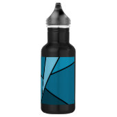 Bouteille D'eau Polygones Turquoises Abstraits (Droite)