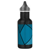 Bouteille D'eau Polygones Turquoises Abstraits (Gauche)