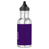 Bouteille D'eau Pomme rose monogramme initiales nom moderne (Droite)