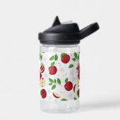 Bouteille D'eau Pommes rouges, fleurs et Motif de verdure (Gauche)