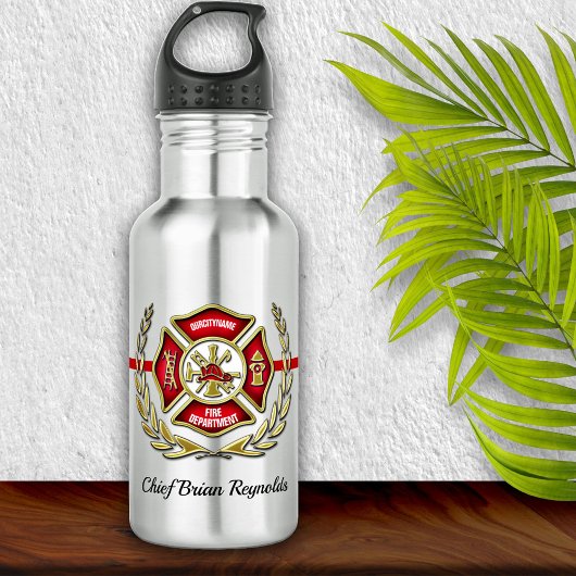 Bouteille D'eau Pompier personnalisé