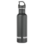 Bouteille D'eau Pompier volontaire| Symbole croisé maltais Noir (Dos)