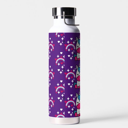 Bouteille D'eau Pony de licorne violette (Gauche)