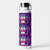 Bouteille D'eau Pony de licorne violette (Arrière)
