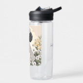 Bouteille D'eau Poodle personnalisé en Fleurs Whimsical (Gauche)