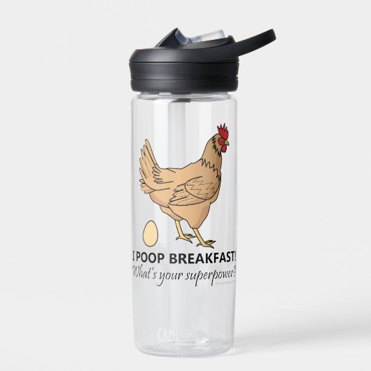 Bouteille D'eau Poops de poulet Petit-déjeuner Drôle CamelBak (Gauche)