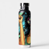 Bouteille D'eau Pop Art Woman dans les casques danser (Plage)