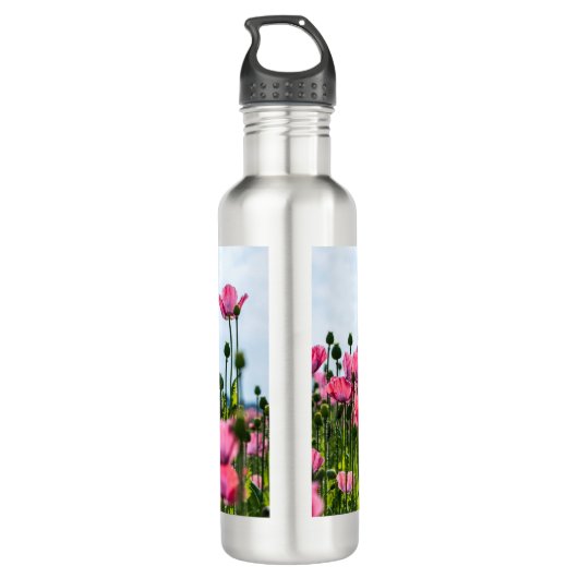 Bouteille D'eau Poppies roses (Dos)