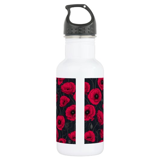Bouteille D'eau Poppies rouges (Dos)