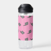 Bouteille D'eau Portable gris avec logo d'oiseau (Arrière)