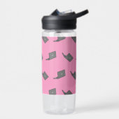Bouteille D'eau Portable gris avec logo d'oiseau (Gauche)