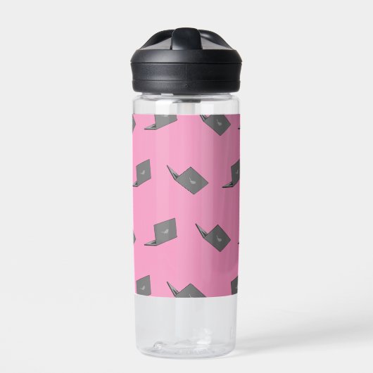 Bouteille D'eau Portable gris avec logo d'oiseau (Extérieur)