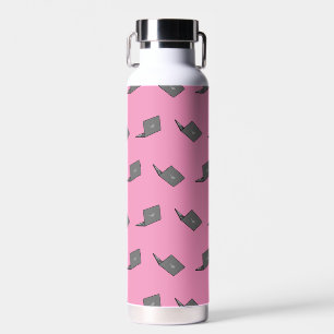 Bouteille D'eau Portable gris avec logo d'oiseau
