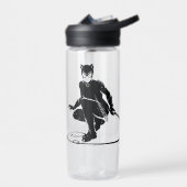 Bouteille D'eau Pose à pinceau en encre Catwoman (Gauche)