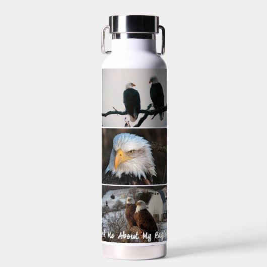 Bouteille D'eau Posez-moi des questions sur mes aigles ! (Avant)