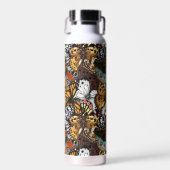 Bouteille D'eau Poster de animal. Ailes papillons. (Avant)